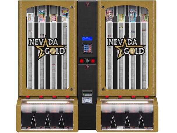 Eight column pulltab dispenser from Nevada Gold.